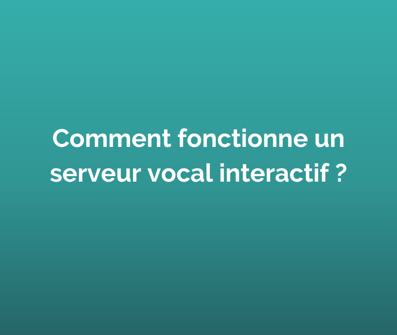 Comment fonctionne un serveur vocal interactif ?